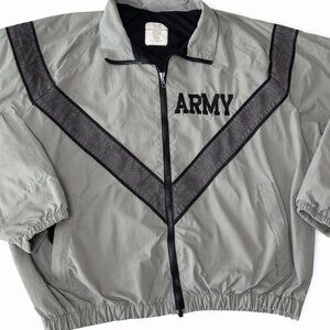 🔥 U.S. Army IPFU Jacket Medium Regular Gray Black Reflective PT Windbreaker